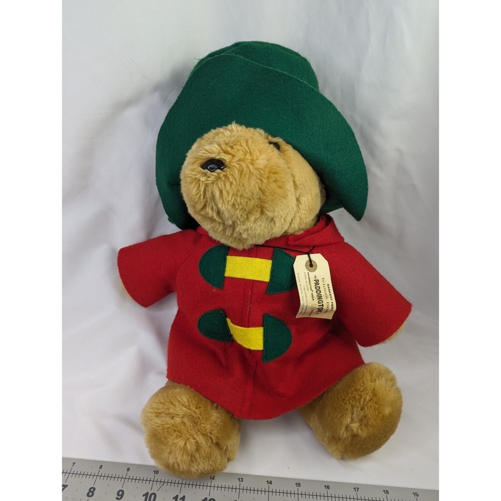 Paddington Bear Plush Felt Red Jacket Green Hat 17 Inch Sears Kids‎ Gift